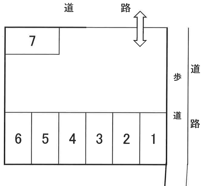 増田ヤ駐車場の駐車配置図