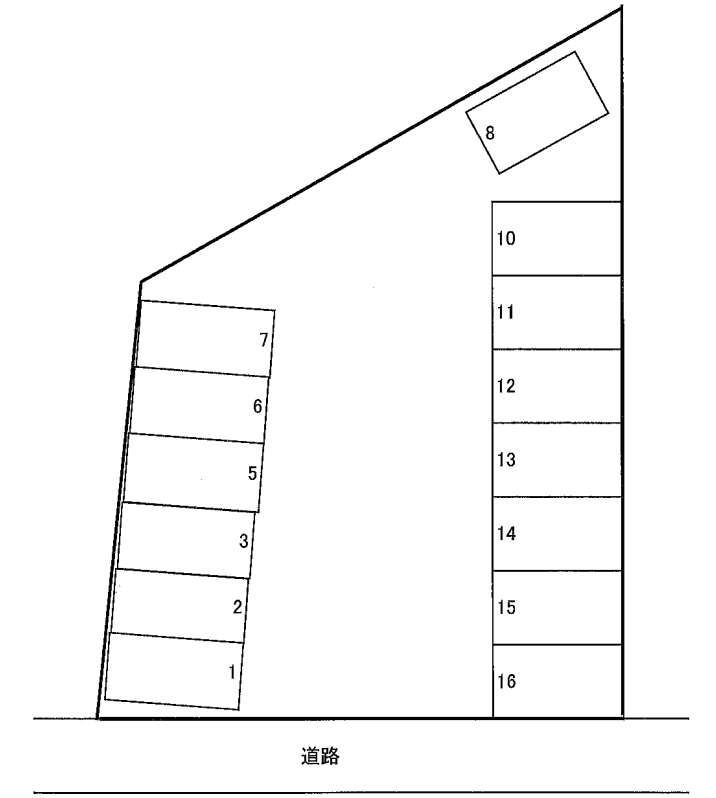 ハイムサイドパーキングの駐車配置図