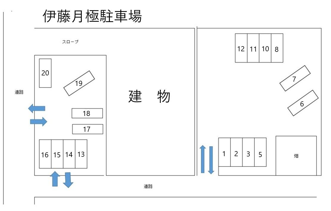 伊藤月極駐車場の駐車配置図