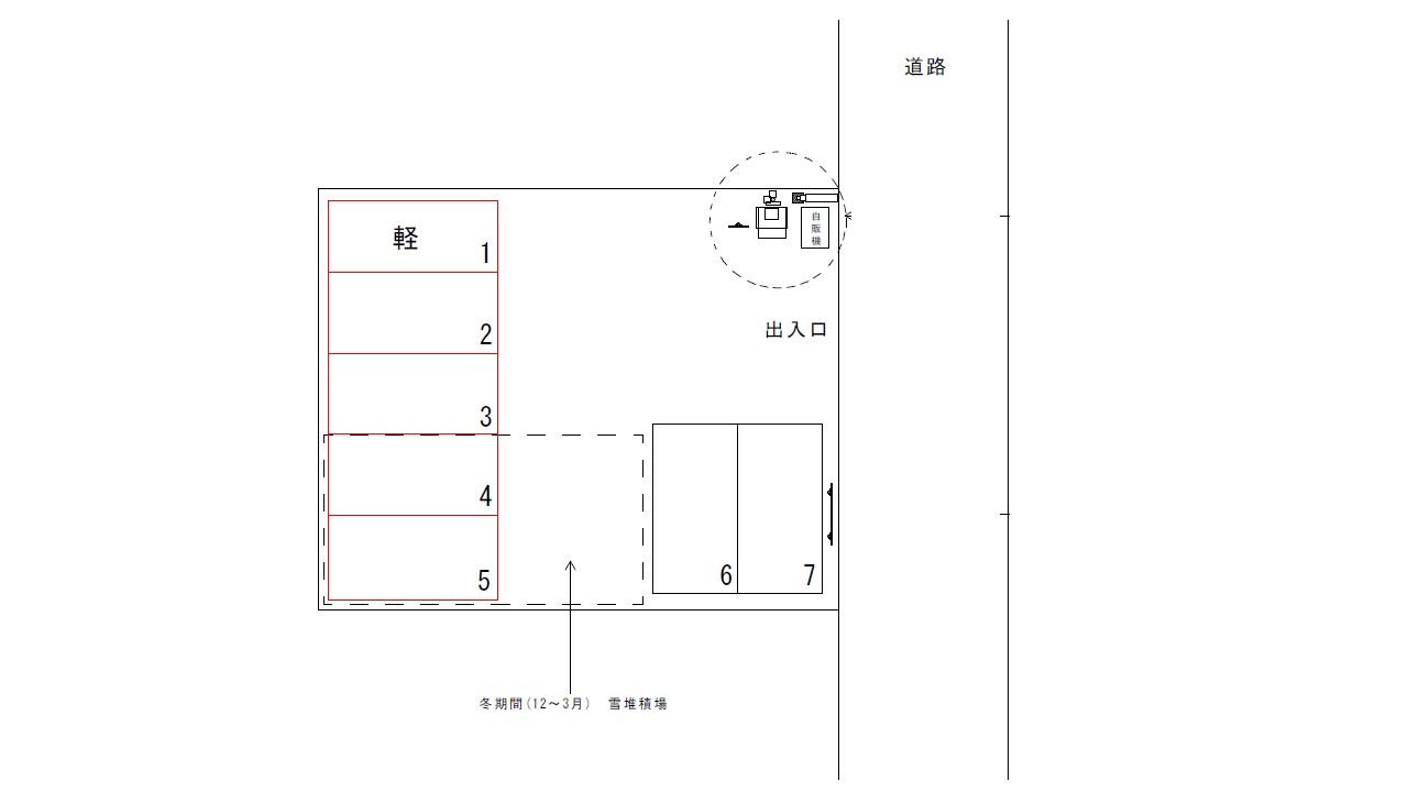 Dパーキング川北1条1丁目第1の駐車配置図