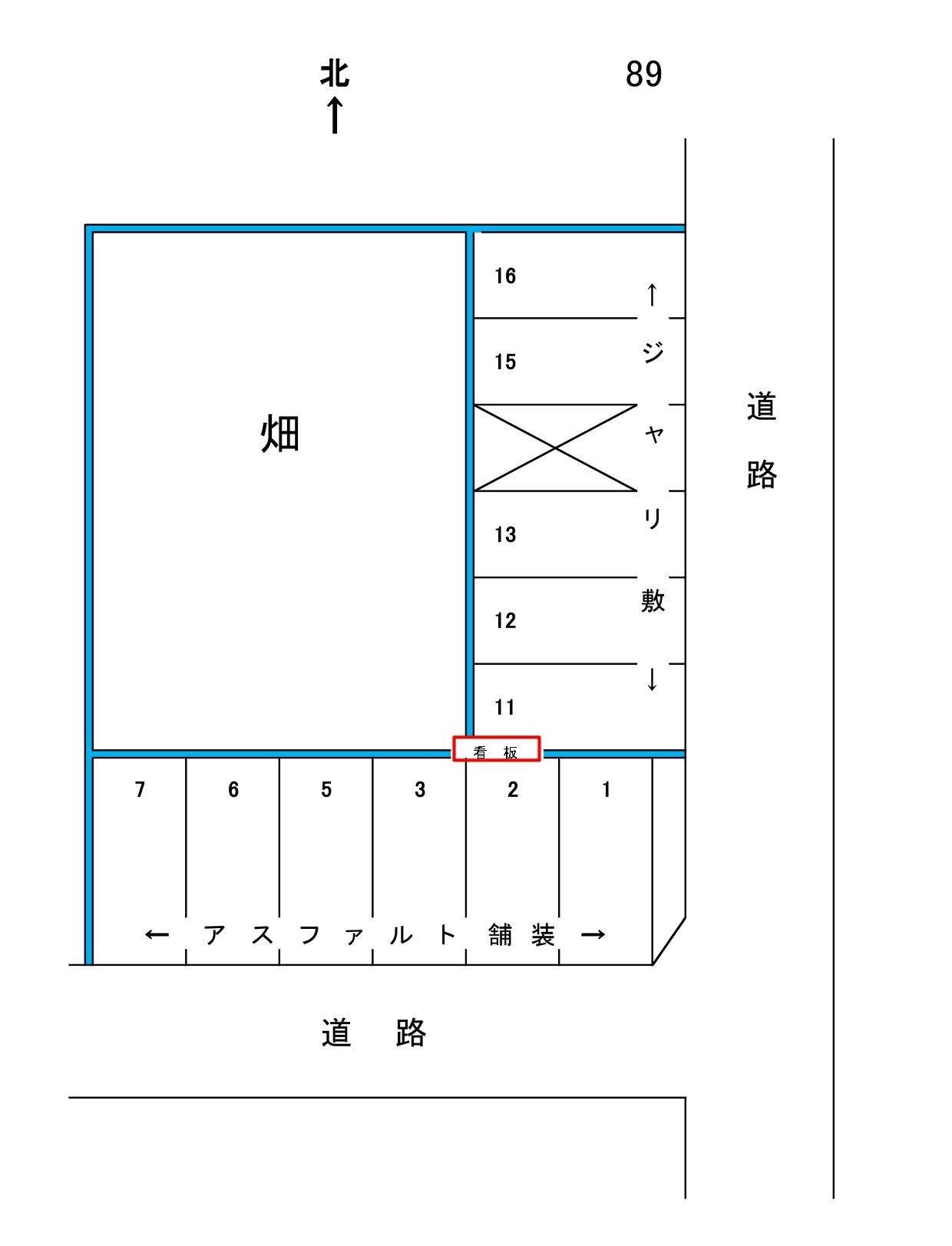 岩倉-89の駐車配置図