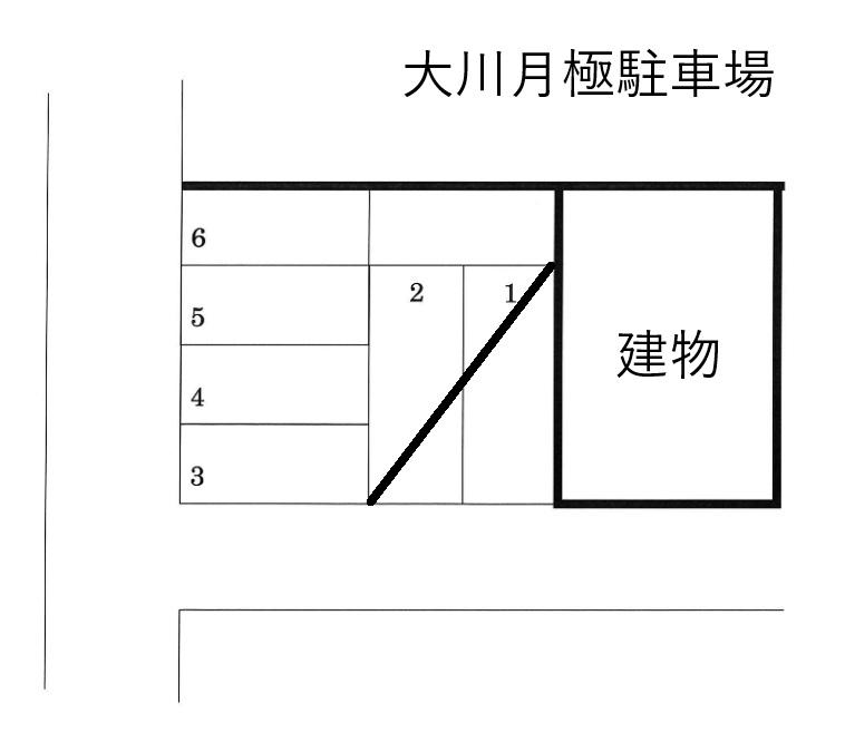 大川月極駐車場の駐車配置図