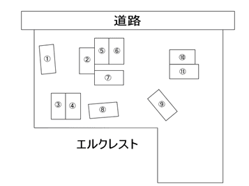 エルクレストの駐車配置図