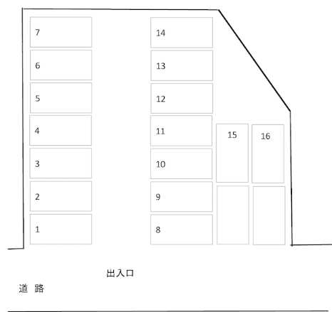 玉城駐車場の駐車配置図