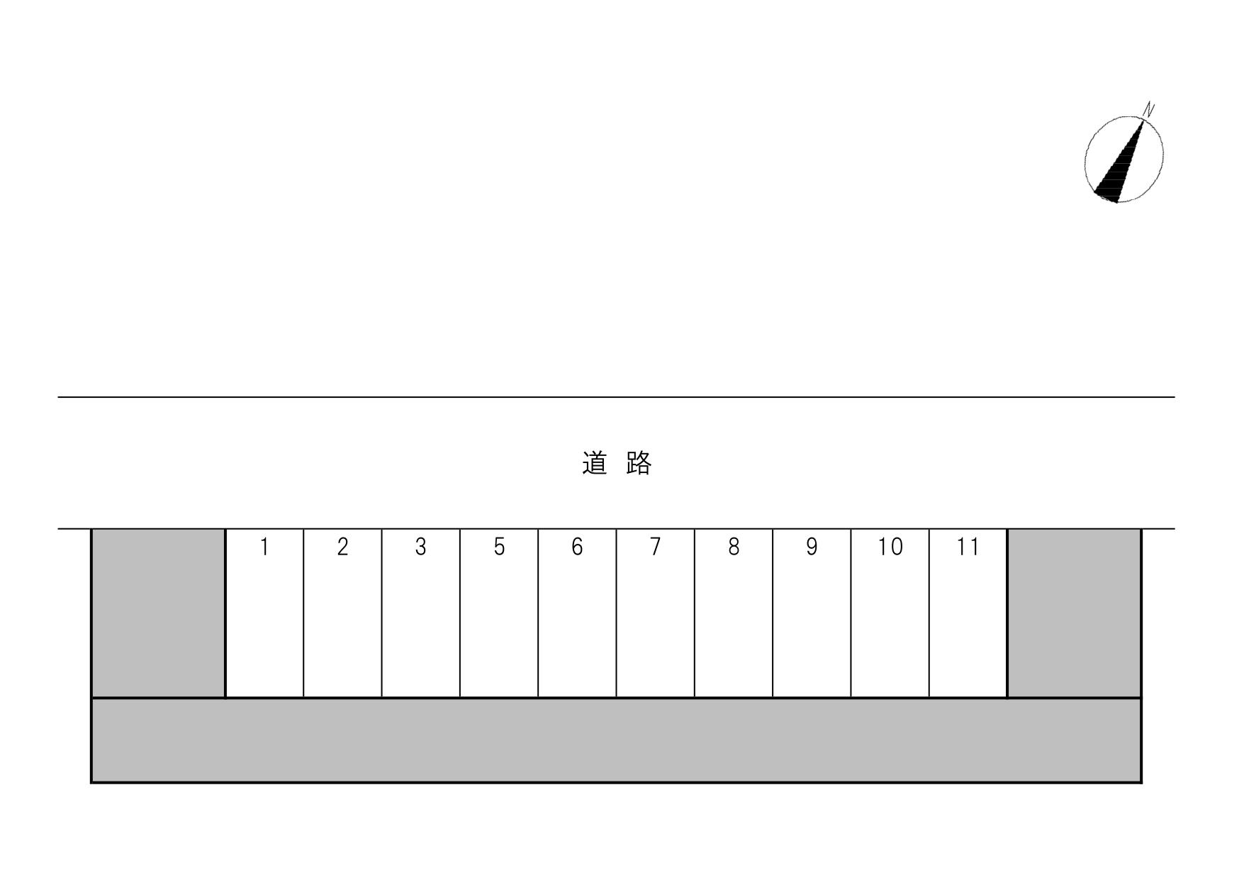 第三森口駐車場の駐車配置図