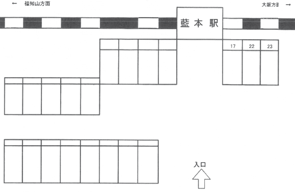 ラクピーライト藍本駅の駐車配置図