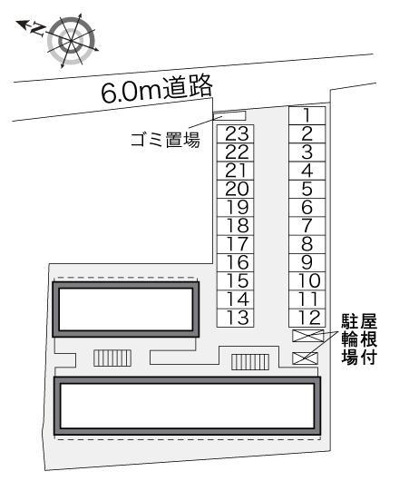 北麓(28916)の駐車配置図