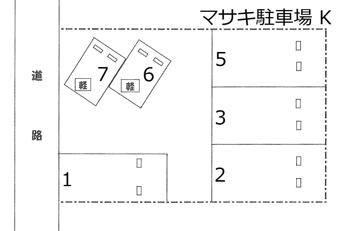 マサキ駐車場の駐車配置図