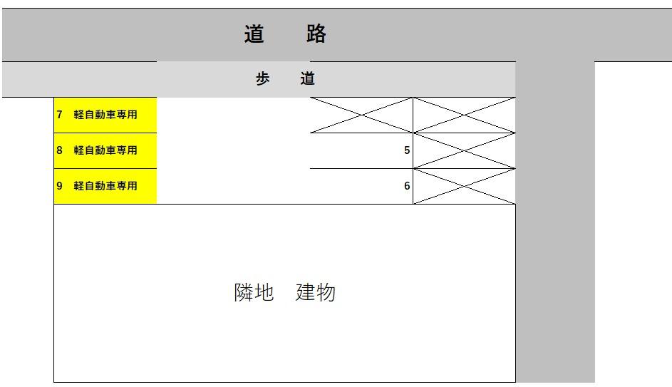 飛川下荻野駐車場の駐車配置図