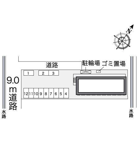 明野(26754)の駐車配置図