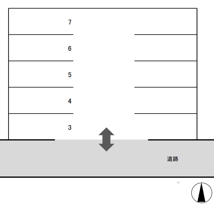 清田第二駐車場の駐車配置図