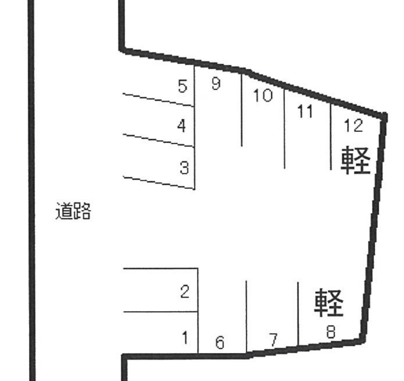 田の湯町 佐藤駐車場の駐車配置図
