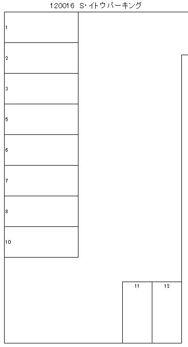 S・イトウパーキングの駐車配置図