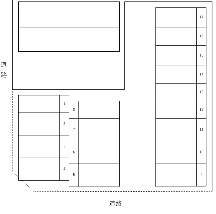 藤田駐車場の駐車配置図