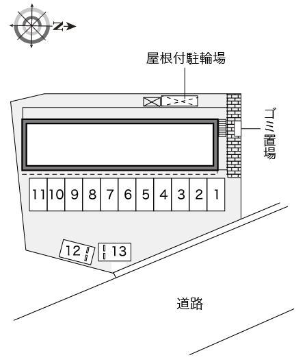 東山荘(32824)の駐車配置図