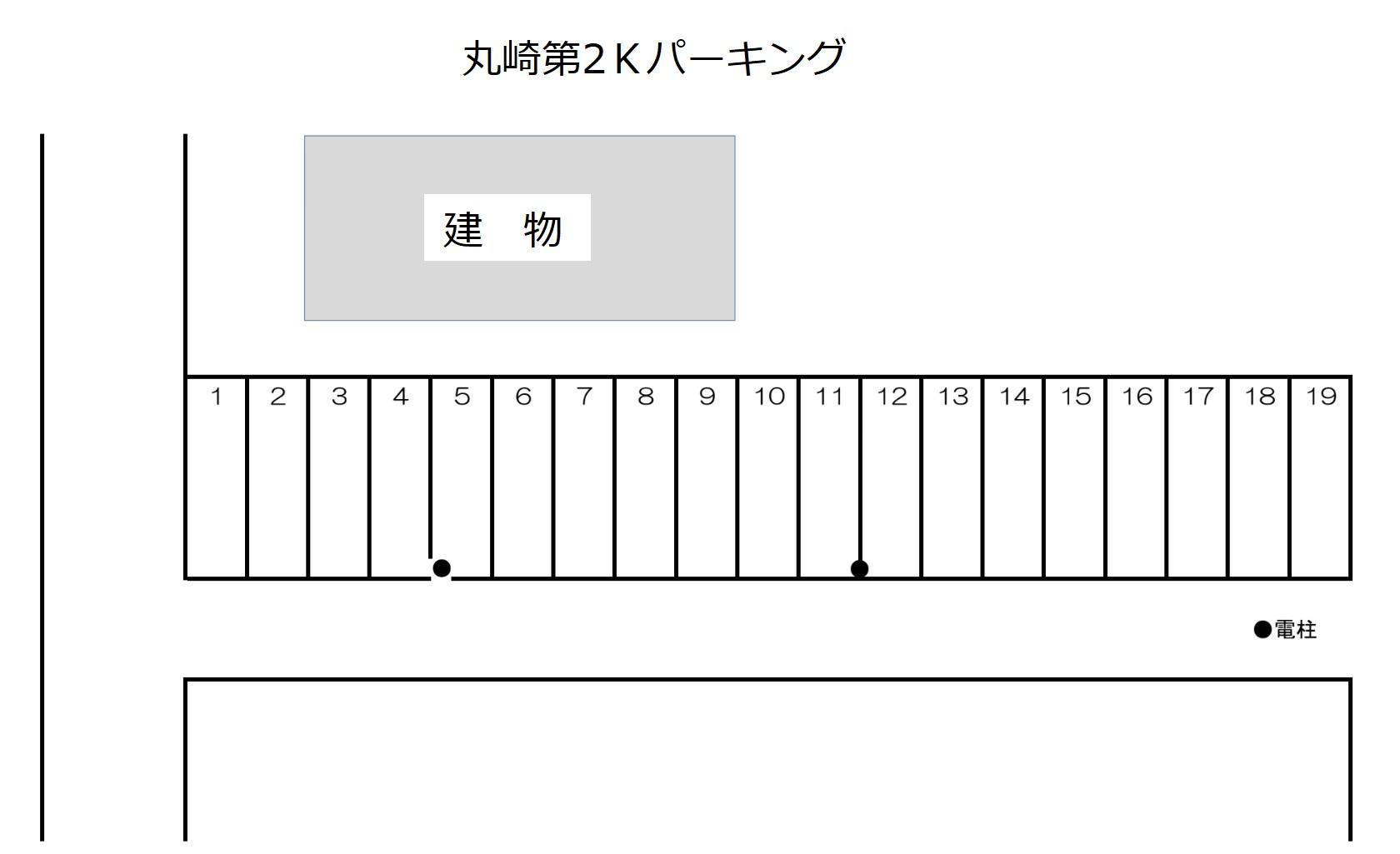 丸崎第2Kパーキングの駐車配置図