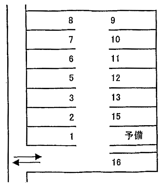 パーキング野沢の駐車配置図
