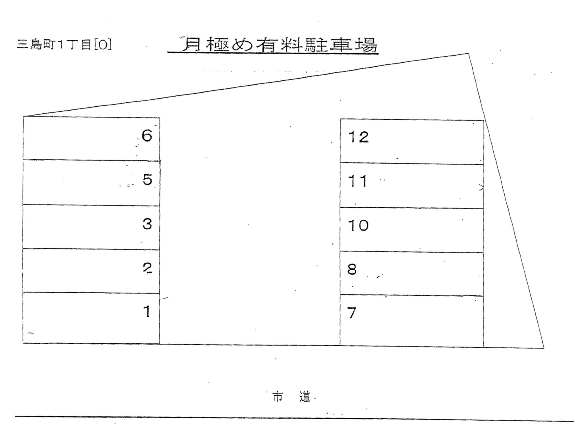 O(三島)駐車場の駐車配置図