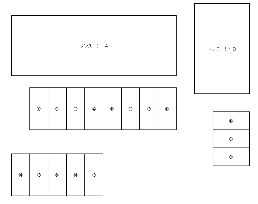 サンスーシー パーキングの駐車配置図