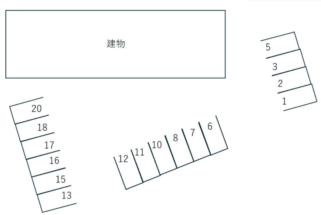 ルミエール MH別駐車場の駐車配置図