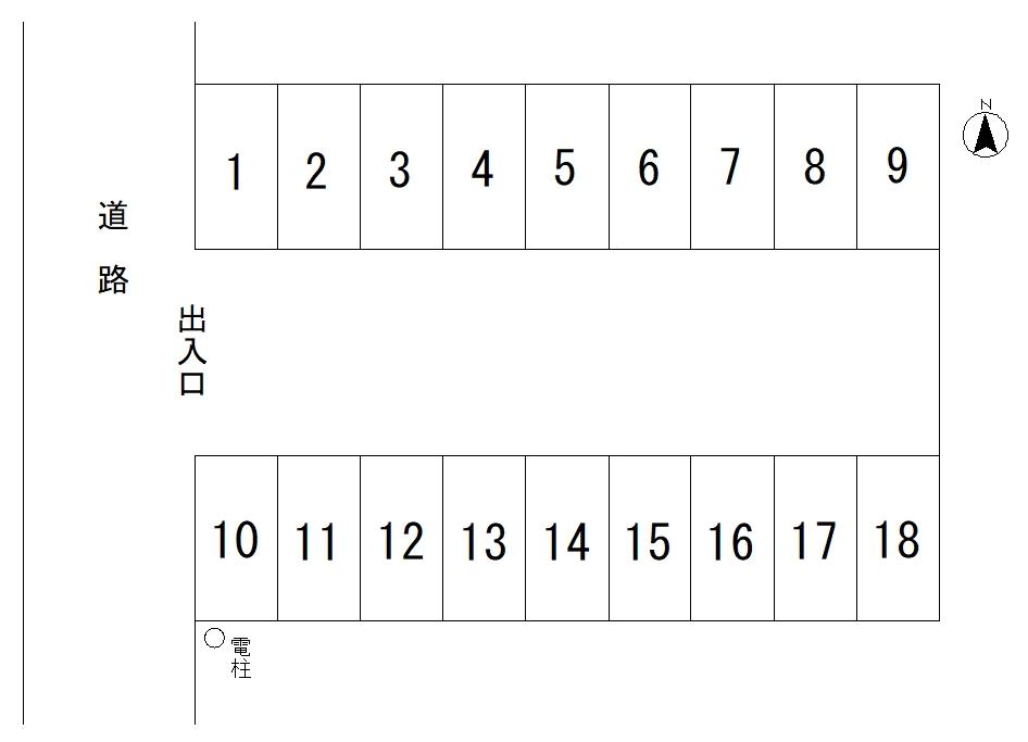 ホーン駐車場の駐車配置図