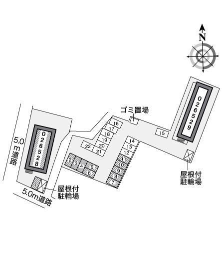 セブンスペード上田(26528)の駐車配置図
