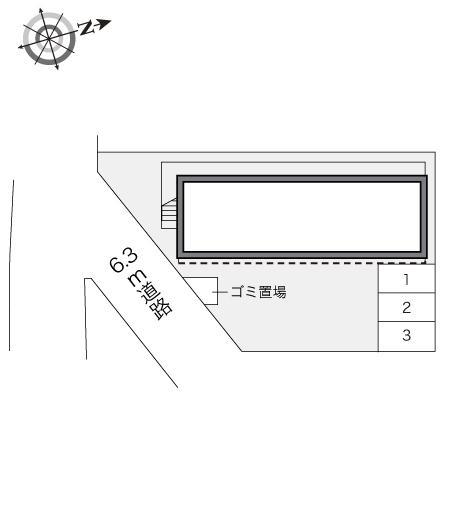 ヴィラ(16029)の駐車配置図