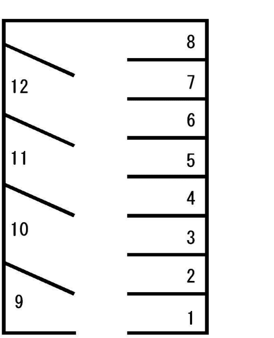 早出町間部様貸駐車場の駐車配置図