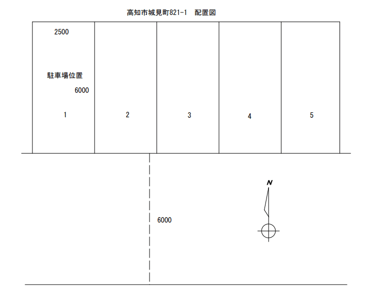 城見町パーキングの駐車配置図