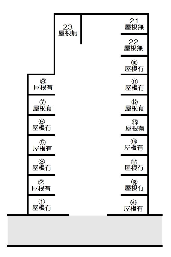 細井第2駐車場の駐車配置図
