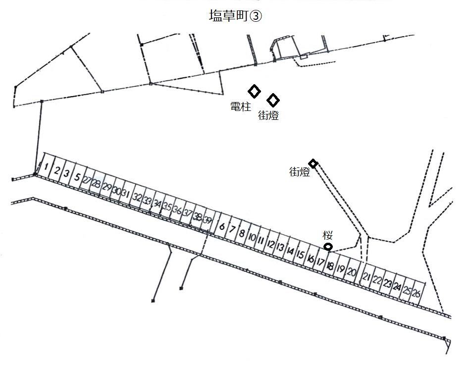 塩草町③の駐車配置図