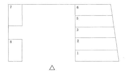 小金きよしヶ丘3丁目第2駐車場の駐車配置図