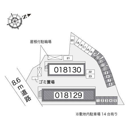 西市A(18129)の駐車配置図