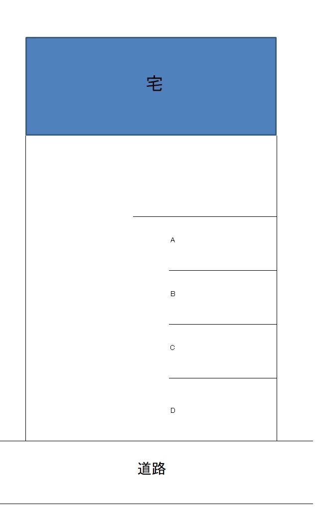 N様若松町月極駐車場の駐車配置図
