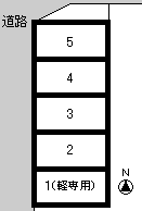 小白川5丁目常川パーキングの駐車配置図