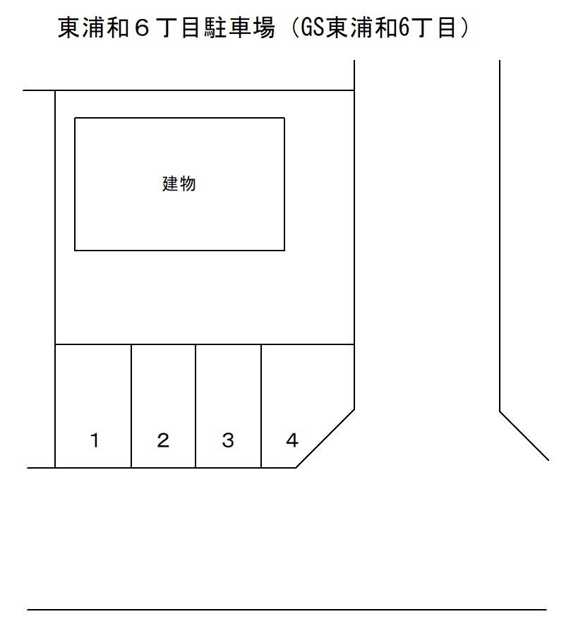 東浦和6丁目駐車場(GS東浦和6丁目)の駐車配置図