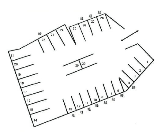 栄光山の口駐車場の駐車配置図