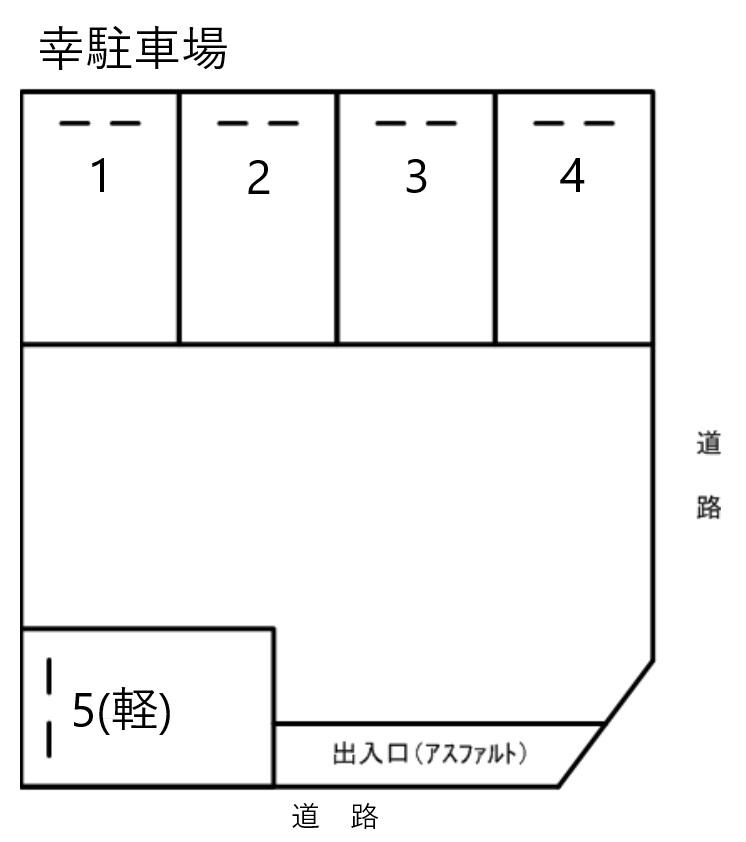 幸駐車場の駐車配置図
