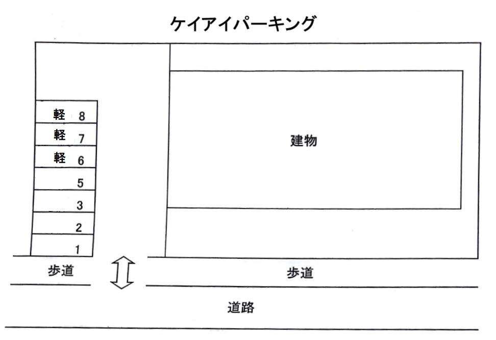ケイアイパーキングの駐車配置図