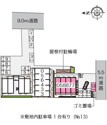 クレイノ宿町Ⅱ(58877)の駐車配置図