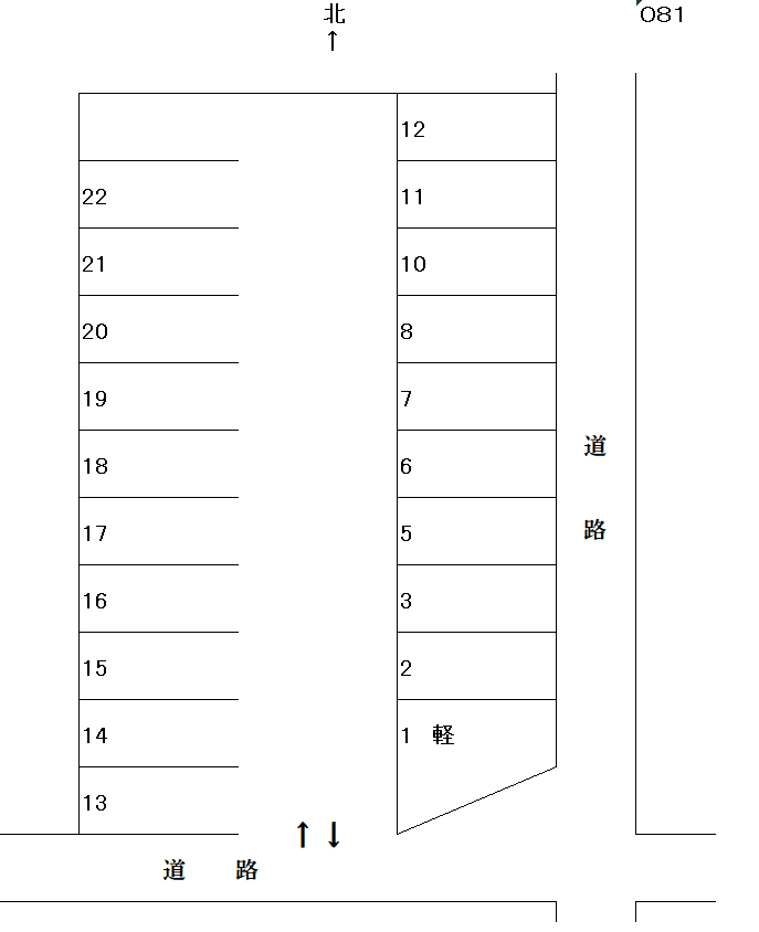 岩倉-81の駐車配置図