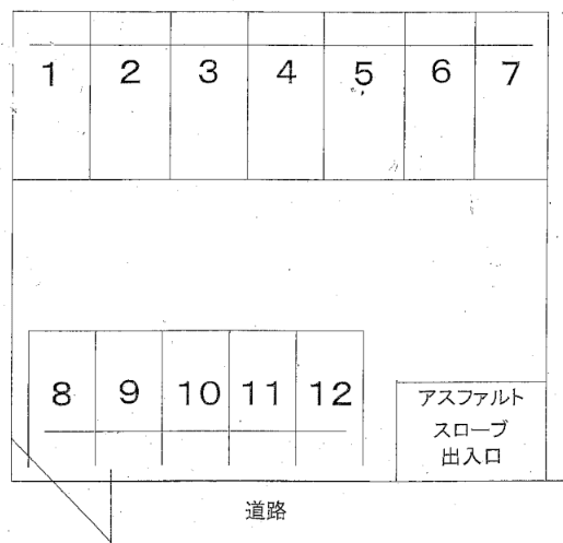 池田千駄堀駐車場の駐車配置図