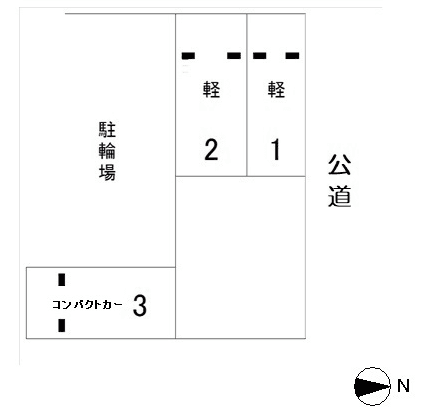 プリムローズⅢパーキングの駐車配置図