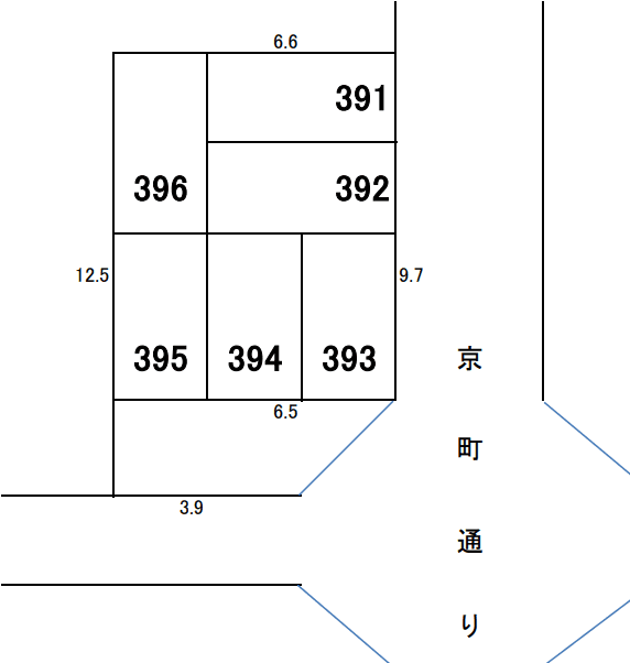 京町4丁目青空駐車場の駐車配置図