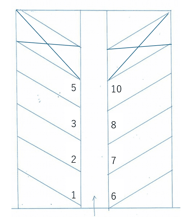 沖ノ橋第2ガレージの駐車配置図
