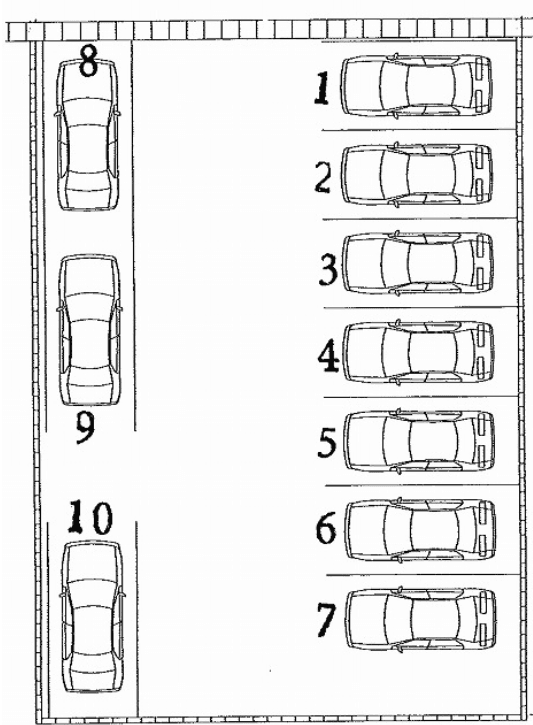 パークよし町1の駐車配置図