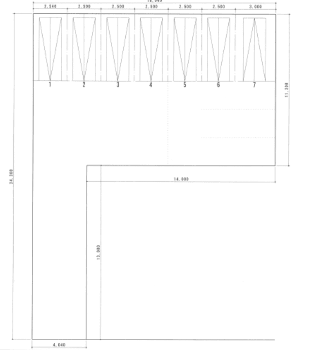 Kパーキング和田1丁目の駐車配置図