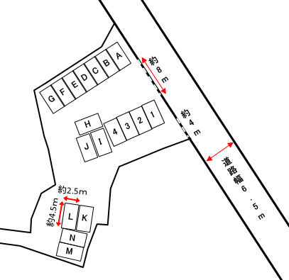 芦名1丁目駐車場の駐車配置図