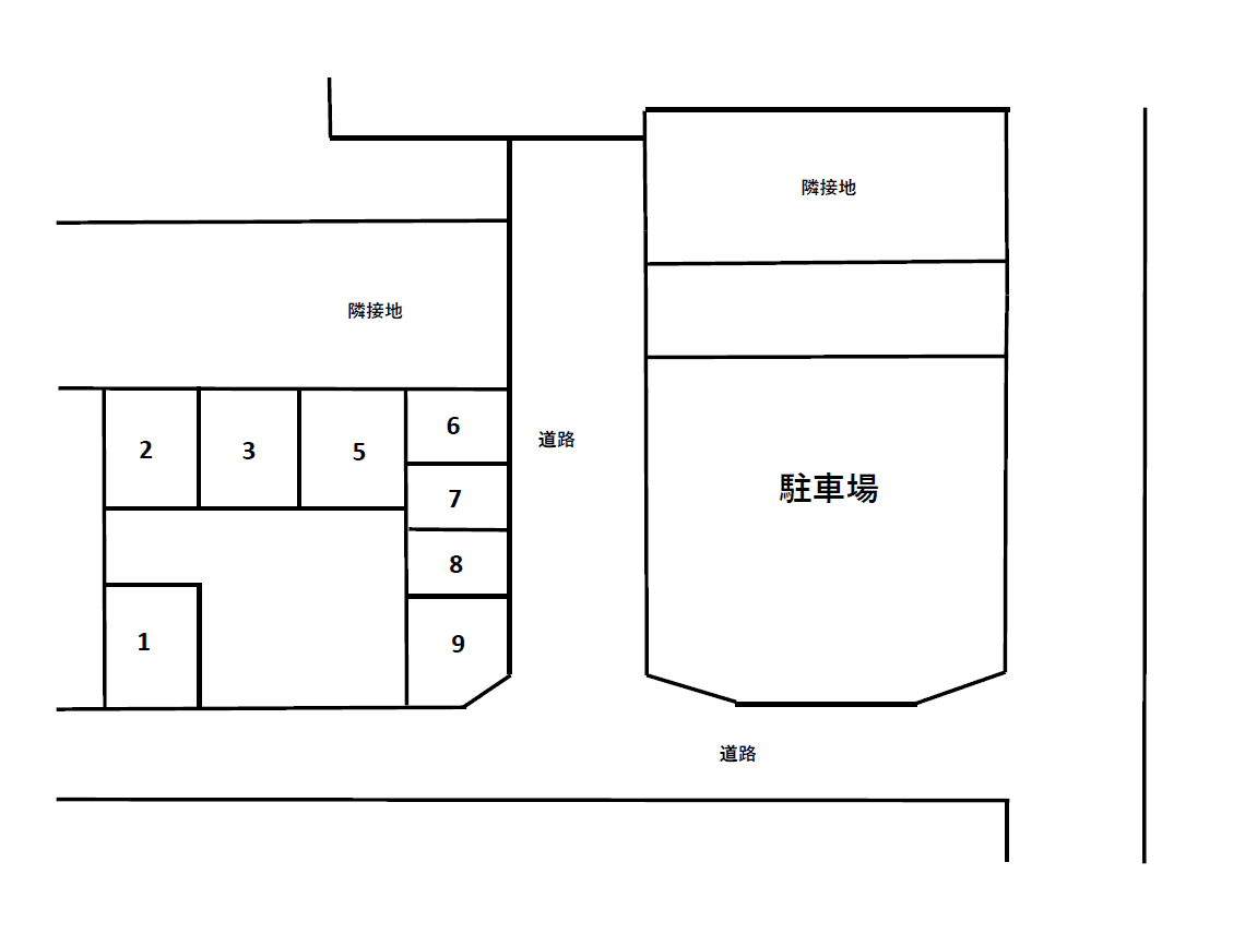 浜竹1丁目・守屋駐車場の駐車配置図