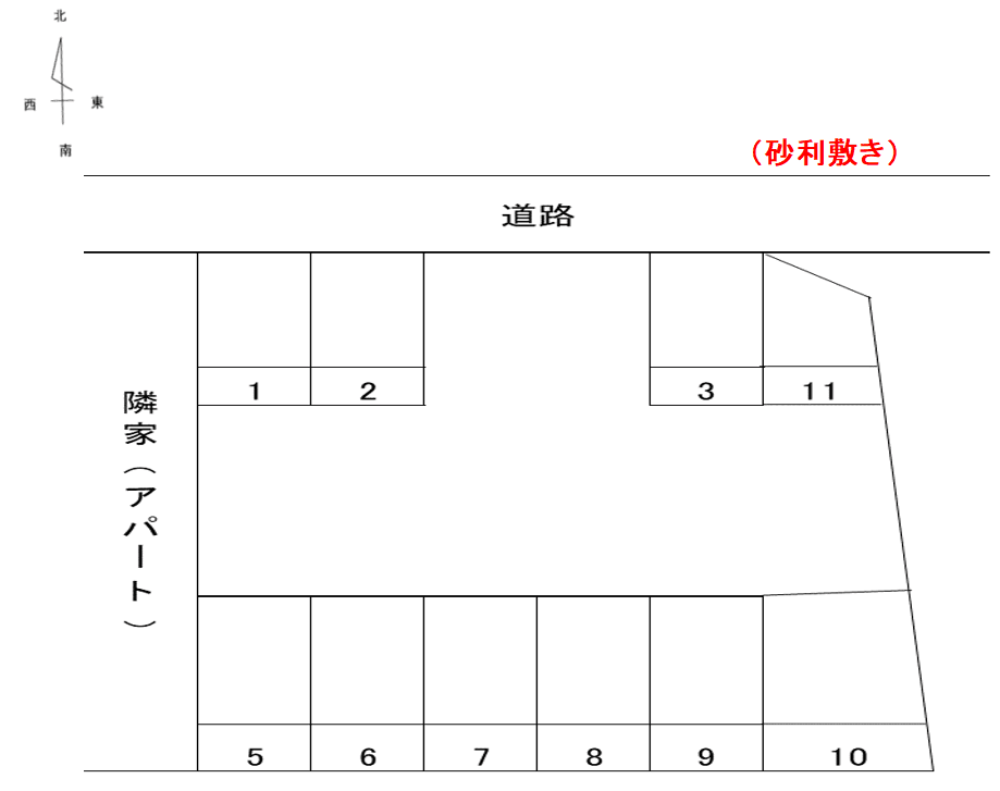 平塚駐車場の駐車配置図